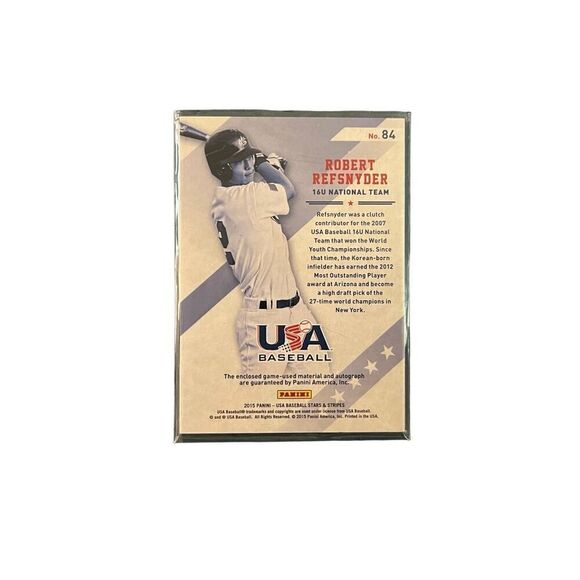 2015 Panini Stars and Stripes Stars and Stripes Signatures #84 Robert Refsnyder - Picture 2 of 2